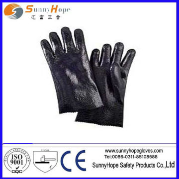 Guantes revestidos de PVC con acabado rugoso